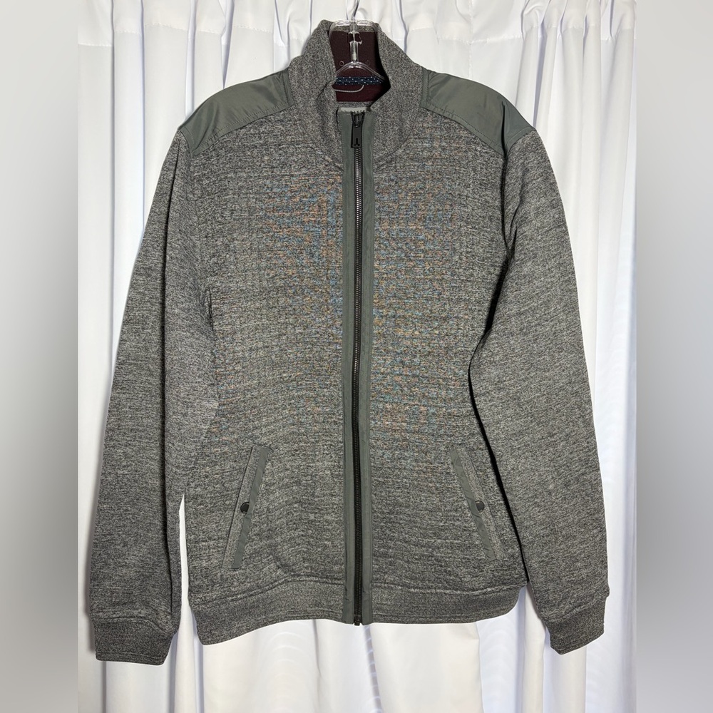 Men’s TED BAKER LONDON Grey Whooty Full Zip Fleece Up Sweater Jacket Sz 5/XL
